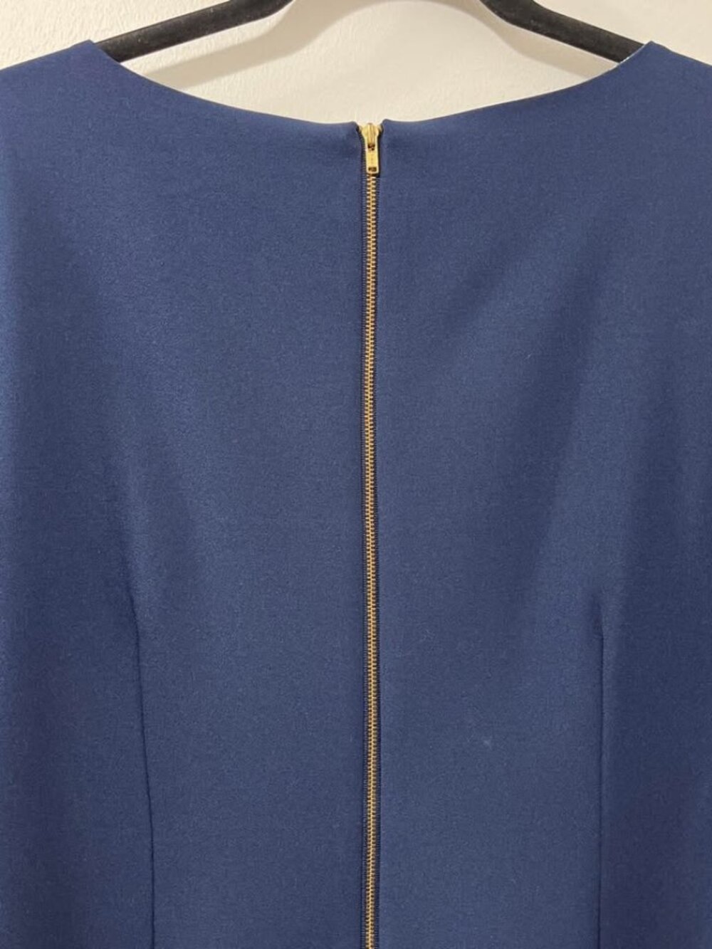 Navy 3/4 Sleeve Professional Neutral Dress | Classic Corpcore Workwear [sz 12] - Picture 6 of 9